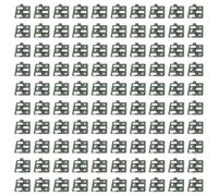 Lot de 100 clips de fixation invisibles en acier inoxydable WPC pour terrasse extérieure A7 mm