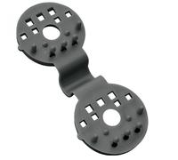 Lot de 100 clips de fixation pour brise vue, bâche ou toile d'ombrage - Gris - Linxor