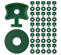 Lot de 100 clips de fixation pour serre tunnel - Clips de vitrage en plastique comme pinces à feuilles de serre, supports de cadre froid et attaches de film de véranda, accessoires de structure de