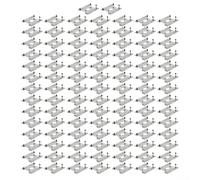 Lot de 100 clips de mise à la terre en acier inoxydable pour rondelles de mise à la terre pour montage sur rail photovoltaïque module PV plaques de liaison de toit