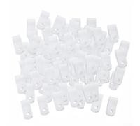 Lot de 100 clips de protection en plastique pour couvercles de cocotte - Blanc - 21 x 9,5 mm
