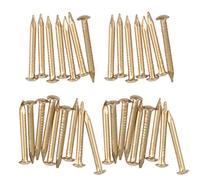 Lot de 100 clous de toiture en cuivre pour toiture en cuivre - Assortiment de clous longs pour tuer le bois d'arbre, le travail du bois, grands clous en cuivre de 18 mm