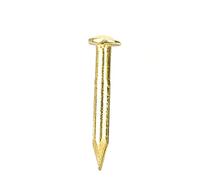 Lot de 100 Clous en Laiton, Clous de Rosace en Laiton, Clous de Rosace à Tête Ronde en Laiton pour Bois, Miroir de Cadre Photo Suspendu, Accessoires de Quincaillerie de Charnière (10 mm de long)