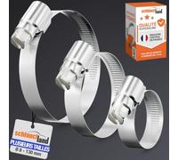 LOT DE 100 | COLLIER DE SERRAGE Ø 12-22mm 100% INOX A2 W4-9mm étroit | GRAND CHOIX TAILLES | 1.4301 304 Serre à VIS SANS FIN Tuyau Tube Acier Moteur Turbo Eau Salee Radiateur PREMIUM