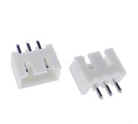 Lot de 100 connecteurs Xh2,54 mm avec boîtier en plastique blanc avec aiguille droite pour projets de bricolage électronique et d'éclairage LED en options de 2 à 5 broches (B)