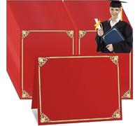 Lot De 100 Couvertures De Certificat, Couvertures De Certificat Avec | Bordure En Feuille D'or, Porte-Certificats, Pour Les Documents, Les Diplômes, Les Enveloppes Et Les Lettres De 21,6 x 27,9cm