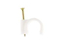 Zenitech - Lot de 100 crochets de fixation Ø14mm - Blanc Blanc G