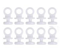 Lot de 100 crochets pour rail de rideau de 9 mm de large, 9 mm de diamètre, en plastique blanc