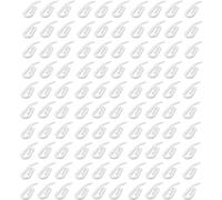 Lot de 100 Crochets Rideaux Rail 28x11.5mm Blanc, Attache Rideau Plastique Solide pour Fenêtre Porte Douche, Glisseur Rail Rideau Fluide et Silencieux, Accessoires Fixation Tringle Camping Car Maison