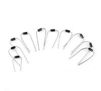 Lot de 100 Diodes de 10 Valeurs Assorties Kit Diode Redresseur Électronique (1N4001 1N4002 1N4003 1N4004 1N4005 1N4006 1N4007 1N5817 1N5818 1N5819) avec Boîte Transparente