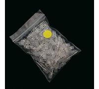 Lot de 100 diodes LED 3 mm Blanc Vert Rouge Bleu Jaune Orange Rose Violet Blanc chaud Lampe LED à tête ronde DIY (100 pcs jaune)