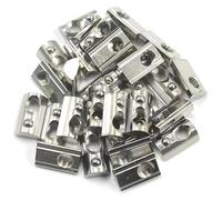 Lot de 100 écrous à bille en acier au carbone à ressort M8 en T pour profilés en aluminium de la série européenne 4040 4080, rainures de 8 mm