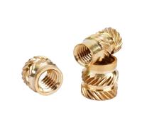 Lot de 100 écrous moletés en laiton thermofusibles M2 M3, moulage par chauffage, filetage en cuivre, livraison gratuite(M3x5x4.2 (100pcs))