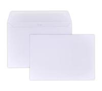 Lot de 100 - Enveloppe blanche Prestige C5 162 x 229 mm (A5, A4 plié en 2) Papier extra blanc épais 135 g, Patte autocollante pour carte de vœux, noël, invitation et mariage ref UGEVPRR127