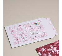 Lot de 100 enveloppes carton b-box 4 imprimée noël format 250x353 mm