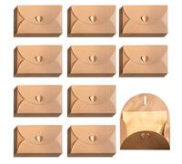Lot de 100 enveloppes en papier kraft - Enveloppes créatives - Couleur unie - Pour cartes de vœux, invitations créatives