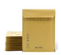 Lot de 100 enveloppes matelassées à bulles Kraft avec fermeture autocollante, sacs d'expédition de vêtements, enveloppes matelassées Kraft - SIDI (150 x 215 mm, 100 unités)