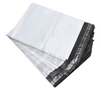 Lot de 100 enveloppes postales en plastique imperméables opaques et autocollantes (254 x 330 mm)