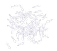 Lot de 100 épingles à col de chemise en plastique transparent