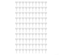 Lot de 100 étiquettes pour plantes en acrylique étanches 2,33 x 3,74 pouces transparentes en forme de T inscriptibles avec marqueur pour légumes, fleurs, herbes, serre, jardin pour décoration (3)