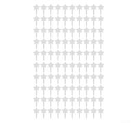 Lot de 100 étiquettes pour plantes en acrylique étanches 2,33 x 3,74 pouces transparentes en forme de T inscriptibles avec marqueur pour légumes, fleurs, herbes, serre, jardin pour décoration (4)
