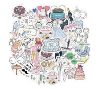 Lot de 100 feuilles d'autocollants de mariage personnalisés pour cartes de mariage, accessoires d'album pour enterrement de vie de jeune fille