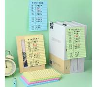 Lot de 100 feuilles de notes adhésives lignées avec 4 bordures de couleur pour bureau, école, journal, tâches quotidiennes, prise de notes