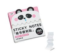 Lot de 100 feuilles de notes adhésives transparentes | Onglets adhésifs autocollants pour l'école, le bureau, le travail, la maison, la salle de classe, l'étude, le journal