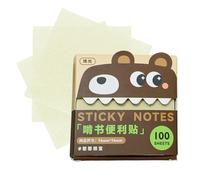 Lot de 100 feuilles de notes adhésives transparentes réutilisables | Bloc-notes adhésifs pour l'écriture, l'étude, l'école, le bureau, le travail, le bureau, la maison, la salle de classe