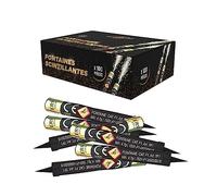 Lot de 100 Fontaines à Gateaux Scintillantes durée 60 Secondes pour Gateaux et Bouteilles de Champagne, Bougie lumineuse d'ambiance pour anniversaire 1 Minute - SPARKLERS CLUB®