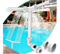 Lot de 100 fontaines de piscine : accessoire à double jet pour piscines hors-sol et enterrées - conception réglable 2 en 1