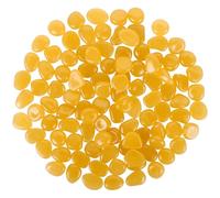 Lot de 100 galets de jardin phosphorescents à EVERMARKET pour décoration de cour et allées, pierres lumineuses décoratives à faire soi-même, orange