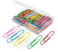 Lot de 100 grands trombones réutilisables de 5,1 cm, couleurs assorties, pour le bureau, l'école, l'organisation de documents