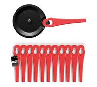 Lot de 100 lames de rechange + disque de coupe compatibles avec Florabest FAT 18 B2 | FAT 18 B3 | Grizzly Tools ART 18 Lion | ART 1825 Lion | CT 1800 Li | Lame de tondeuse (100 pièces + support)