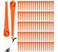 Lot de 100 Lames de Rechange en Plastique pour Gardena 9823 9825 9820 9821 | 70mm Lames débroussailleuse