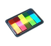 Lot de 100 marqueurs de page fluorescents adhésifs transparents pour marque-page, 5 couleurs, design tendance
