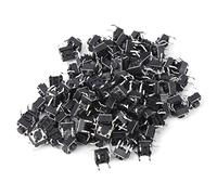Lot de 100 mini interrupteur à bouton-poussoir tactile actuel 6 x 6 x 5 mm, interrupteur à bouton-poussoir tactile, interrupteur à bouton poussoir
