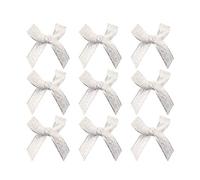 Lot de 100 Mini nœuds en Polyester pailletés pour décoration de Mariage Doré, Polyester, argenté, M.