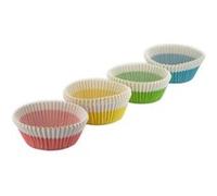 Zenker 684848 Lot de 100 barquettes alimentaires jetables, moules à muffin, moule à gâteau, barquettes jetables, Papier, Jaune, Rose, Bleu, Vert, 5 cm