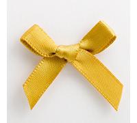 Lot de 100 nœuds en satin de 3 cm - ruban de 6 mm - doré