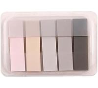 Lot de 100 onglets adhésifs gris pour notes, notes inscriptibles et repositionnables pour pages ou marqueurs, bloc-notes, notes de lecture, classement des fournitures scolaires