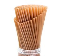 Lot de 100 pailles en canne à sucre de 20,3 cm, robustes, biodégradables, sans plastique, respectueuses de l'environnement, compostables, pour la maison, le restaurant, la plage, les fêtes