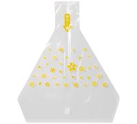 Lot de 100 paquets triangulaires onigiri - Sacs d'emballage onigiri disposables - Sacs d'emballage de balles de rice, emballage à sushi japonais, emballages pour onigiri (jaune)