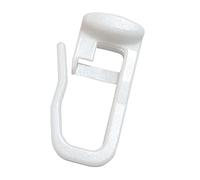 Lot de 100 patins à rideaux avec tête plate - 11 x 9 mm - En plastique - Blanc