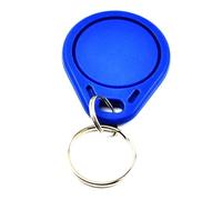 Lot de 100 pièces 13,56 MHz M1 S50 FM1108 NFC Tag Access Control KeyToken Ring IC Cards ABS Waterproof (Bleu)