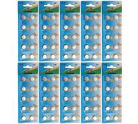 Lot de 100 Piles bouton plates type AG10 1,5V compatibles LR1130 / LR54 - Visiodirect -
