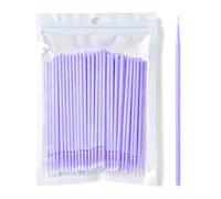 Lot de 100 pinceaux applicateurs micro, pinceaux de retouche jetables pour réparation d’éclats de carrosserie et travaux de détail fins, brosses à micro-pores pour peinture de précision