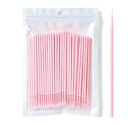 Lot de 100 pinceaux applicateurs micro, pinceaux de retouche jetables pour réparation d’éclats de carrosserie et travaux de détail fins, brosses à micro-pores pour peinture de précision