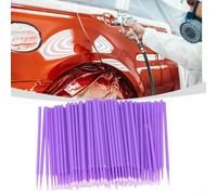 Lot de 100 pinceaux jetables à pointe fine non pelucheuse pour réparation automobile, loisirs créatifs (violet)