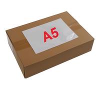 Lot de 100 - Pochette A5 porte-documents adhésives transparente - Pochette d’Expédition neutre sans impression autocollante pour